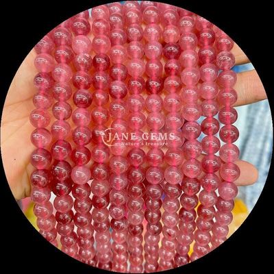 سنگهای گرد بریده شده گنجی رنگ های مختلف کالسیدونی رشته های گنجی گنجی مناسب برای دستبند از منشاء