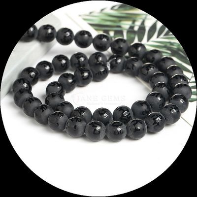 سنگ گوهر طبیعی انواع رشته ای آگات یخ زده گرد آگات رشته های گوهر گسسته کامل به مجموعه گردنبند شما