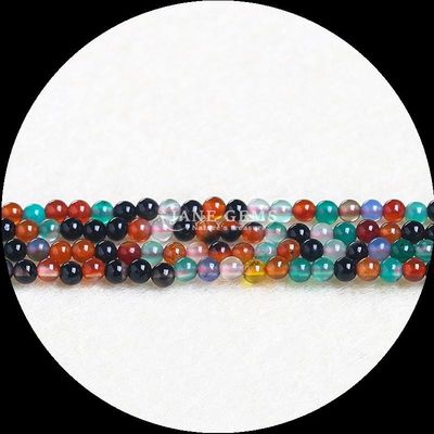 ساخت جواهرات DIY با سنگهای قیمتی طبیعی 4mm اندازه زیبا کریستال رز کوارتز Sodalite رشته های گوهر گشوده