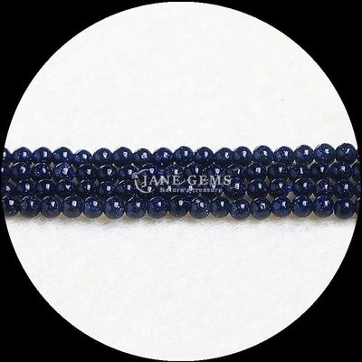 ساخت جواهرات DIY با سنگهای قیمتی طبیعی 4mm اندازه زیبا کریستال رز کوارتز Sodalite رشته های گوهر گشوده