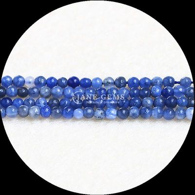 ساخت جواهرات DIY با سنگهای قیمتی طبیعی 4mm اندازه زیبا کریستال رز کوارتز Sodalite رشته های گوهر گشوده