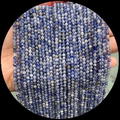 شکل گرد چند رنگی سنگ قیمتی گنجی های کریستال طبیعی شفا گل رز کوارتز، Lapis Lazuli رشته های گنجی باز برای جواهرات DIY