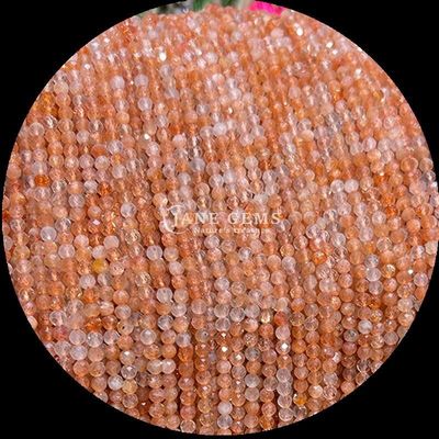 گوهر گرد انتخاب نهایی برای ساخت جواهرات DIY و لوازم جانبی شخصی انواع مختلف Ruby Zoisite Strawberry Quartz Mini Faceted Loose Bead Strands Crystal Healing Stones