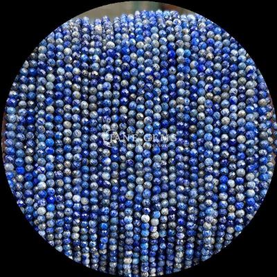 منشأ گردنبندها جواهرات حجر پرینیت Lapiz Lazuli مینی صورت دار رشته های حجر گشاده مناسب برای رنگ های مختلف