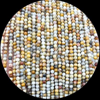 تکنیک سنگ قیمتی جلا داده شده شکل گرد کوارتز باغی رشته مهره های شل برای طرح های جواهرات نفیس