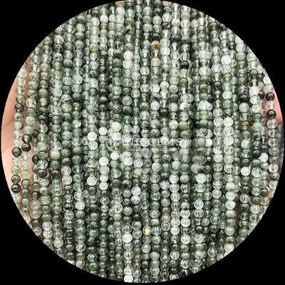 تکنیک سنگ قیمتی جلا داده شده شکل گرد کوارتز باغی رشته مهره های شل برای طرح های جواهرات نفیس